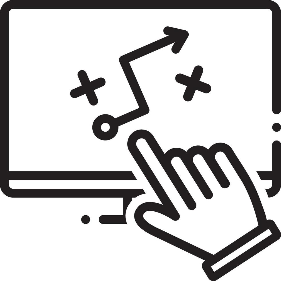 Liniensymbol für die strategische Planung vektor