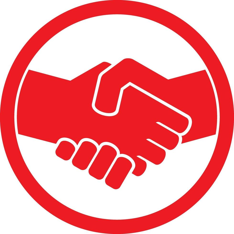 Handshake rotes Symbol vektor