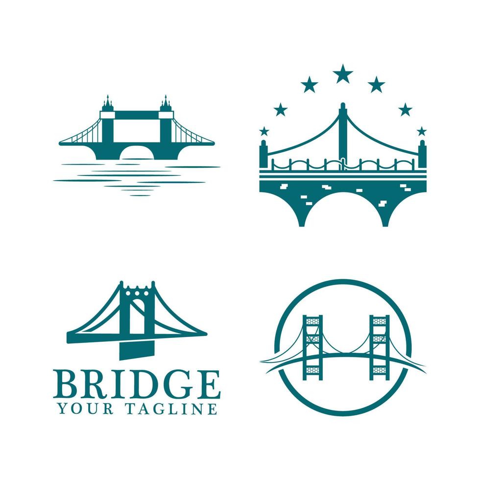 Brücke Logo Vorlage Vektor Icon