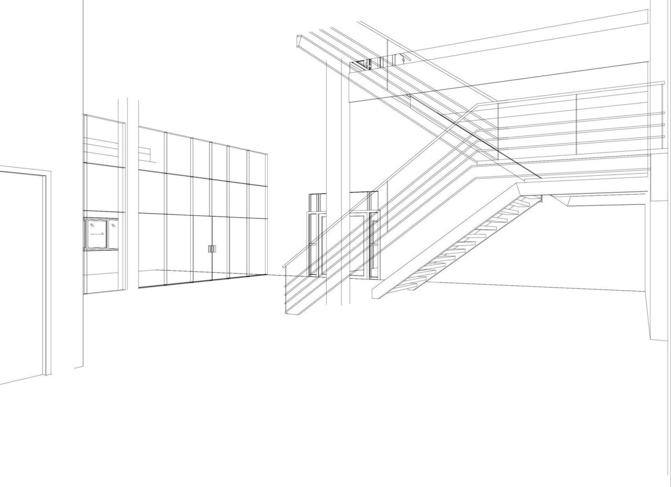 3D-Darstellung des Bauvorhabens vektor