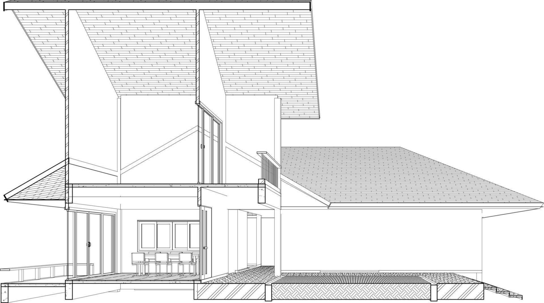 3d illustration av byggnad projekt vektor