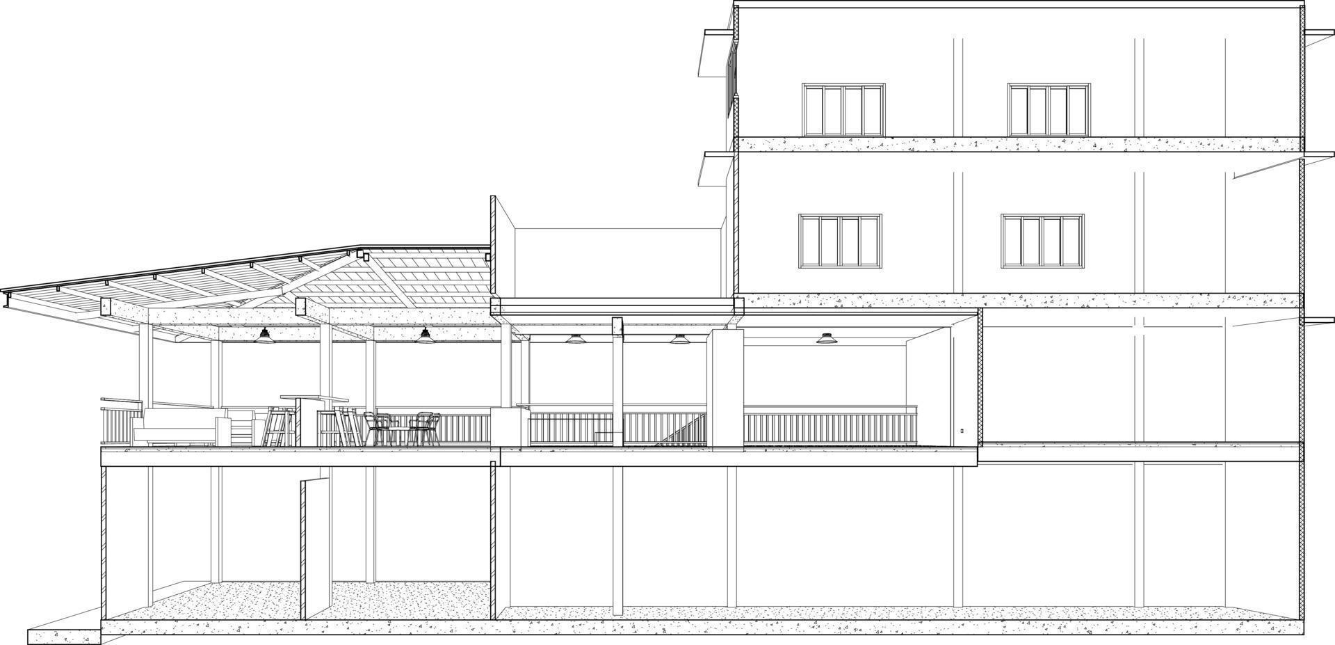 3d illustration av byggnad projekt vektor