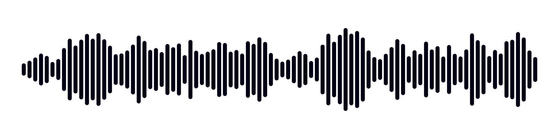 ljud radio form. abstrakt musik audio ljudvåg. vektor isolerat illustration