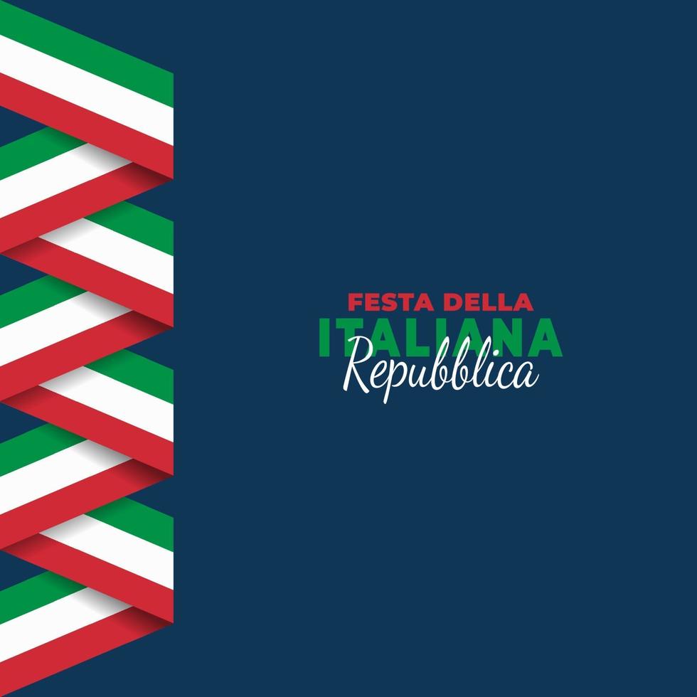 vektorillustration von festa della repubblica italiana. Tag der italienischen Republik. vektor