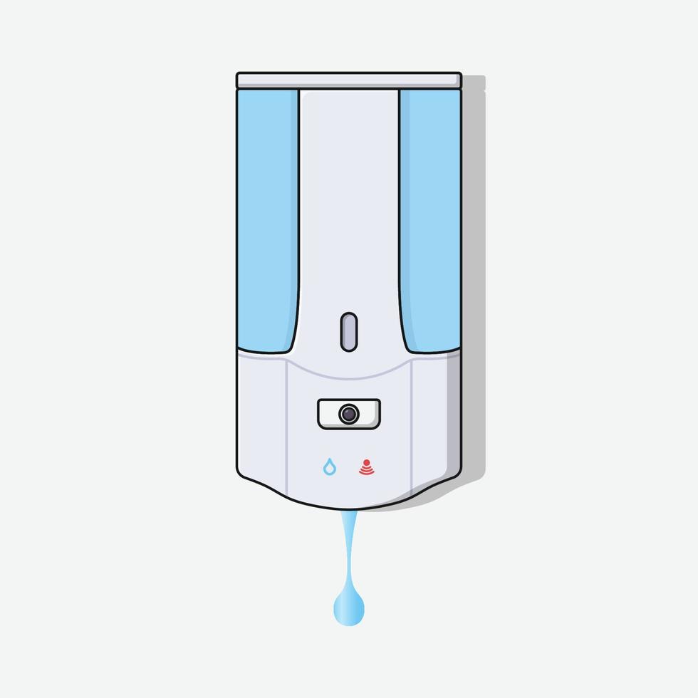 tvål dispenser vektor ikon illustration med översikt för design element, klämma konst, webb, landning sida, klistermärke, baner. platt tecknad serie stil