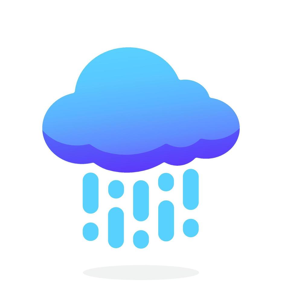 illustration av moln med regn vektor