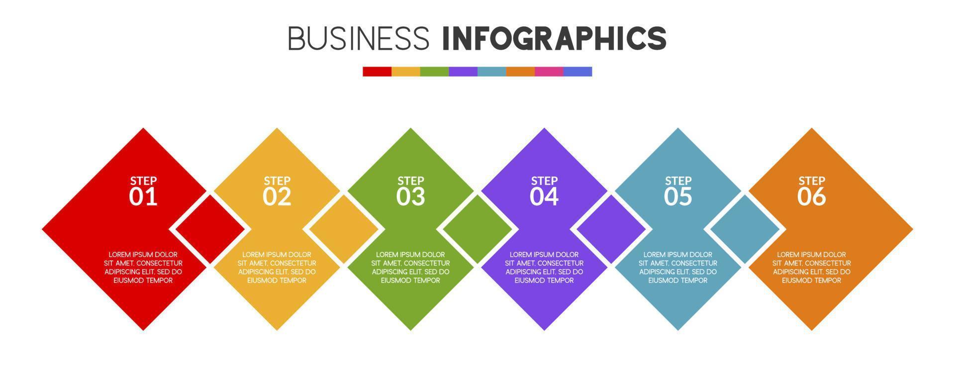 infographics design mall och ikoner med 6 alternativ eller 6 steg vektor