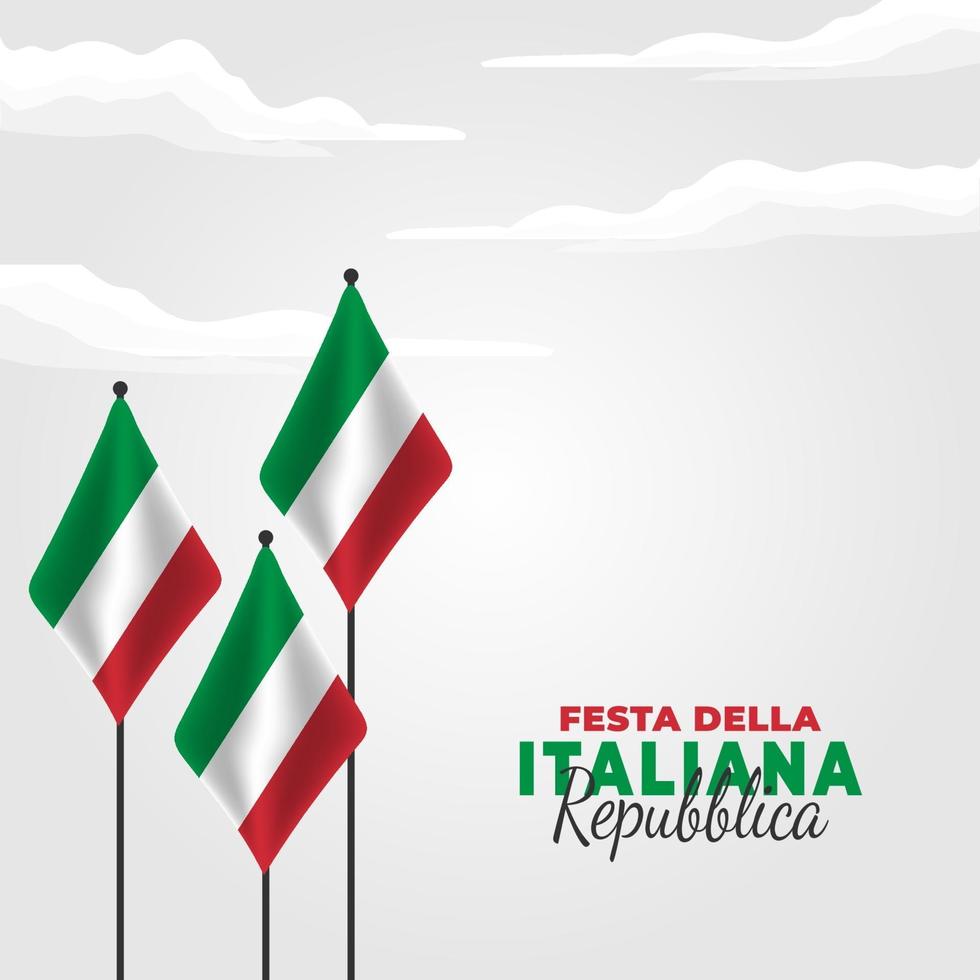 republikens dag av Italien affisch vektor