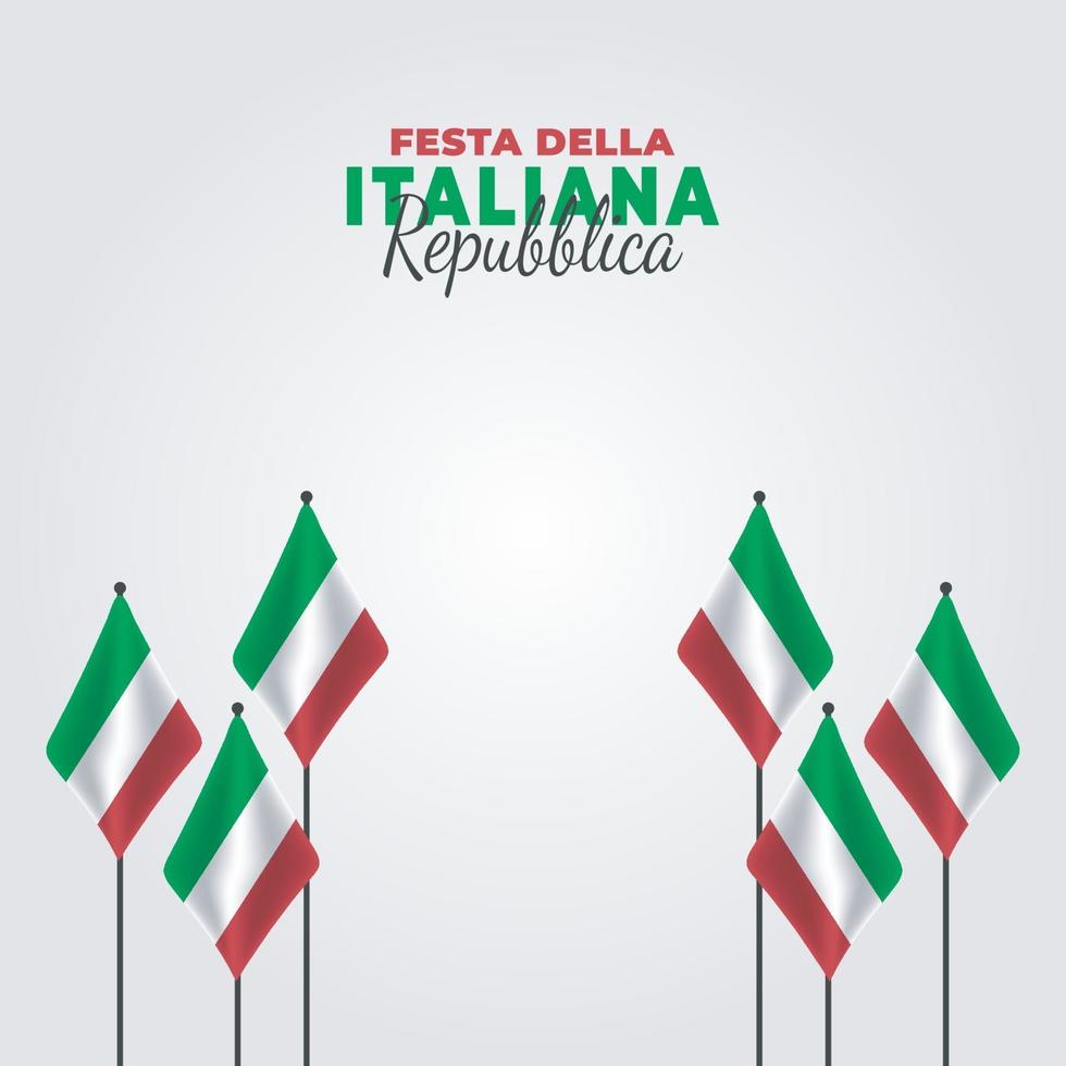 Tag der Republik Italien Poster vektor