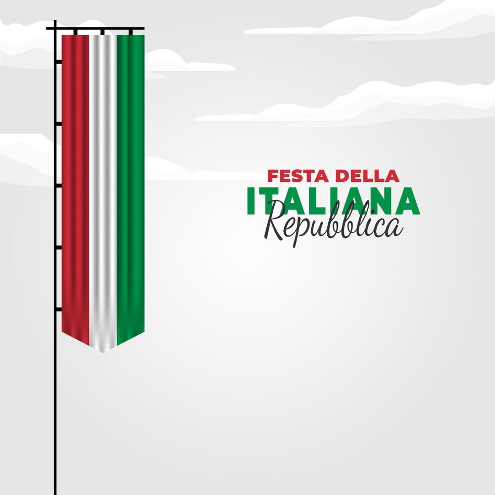 Vektorillustration von festa della repubblica italiana Plakat vektor