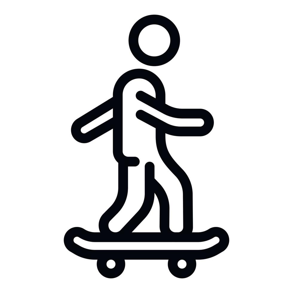 Schlittschuh Fahrer Symbol Gliederung Vektor. Park Skateboard vektor