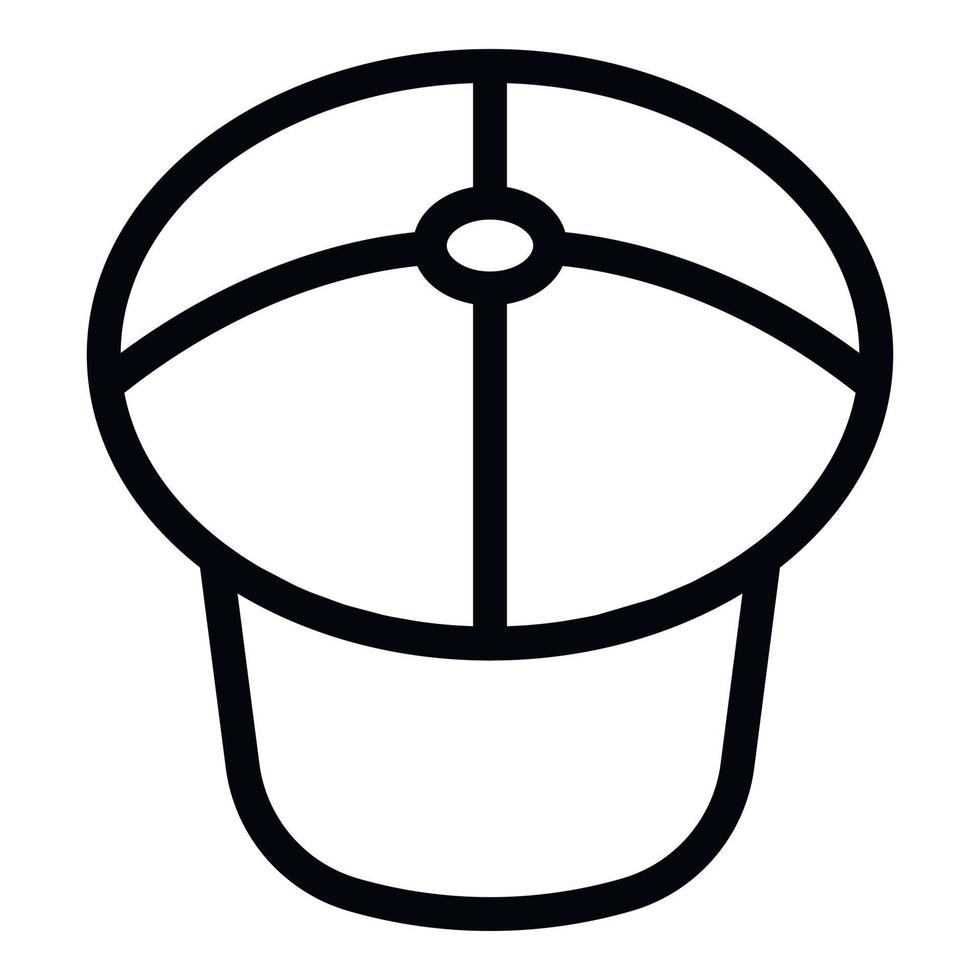 Erfolg Deckel Symbol Gliederung Vektor. Baseball Hut vektor