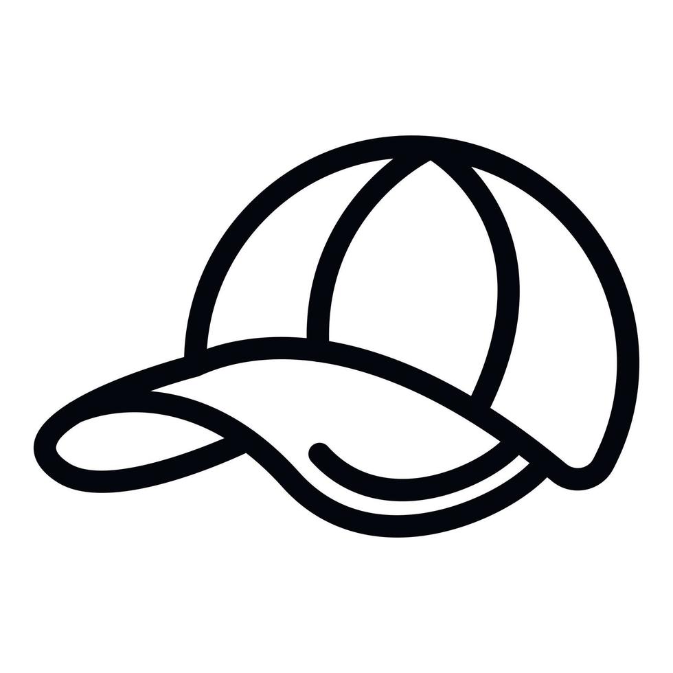 Träning keps ikon översikt vektor. baseboll hatt vektor