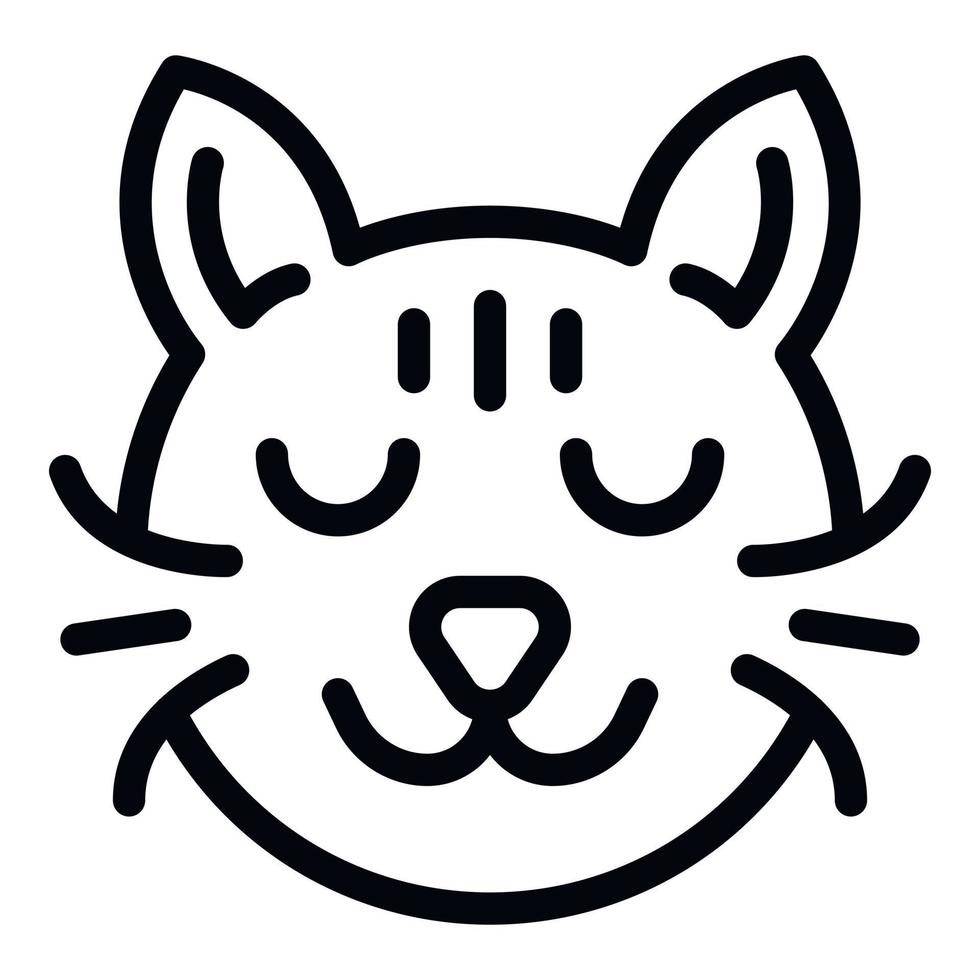 Katze Gesundheit Symbol Gliederung Vektor. Haustier Tier vektor