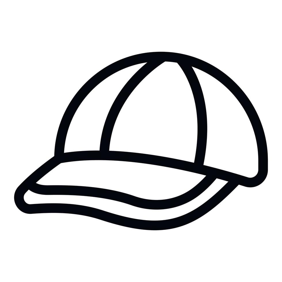 beiläufig Deckel Symbol Gliederung Vektor. Baseball Hut vektor