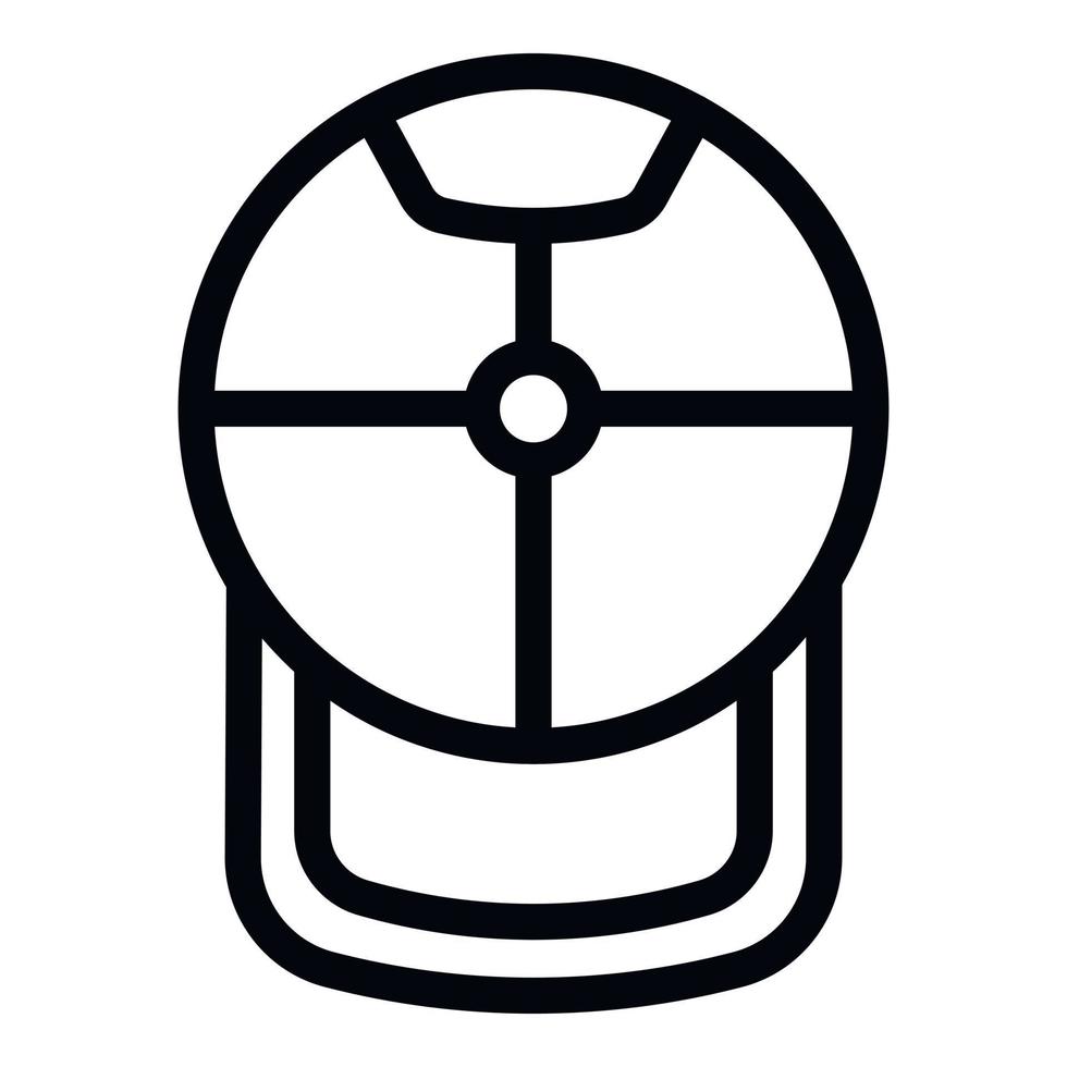 Deckel Objekt Symbol Gliederung Vektor. Baseball Hut vektor