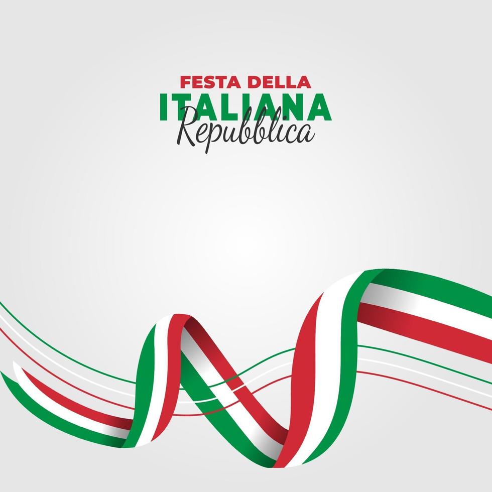 italiensk republik dag affisch vektor