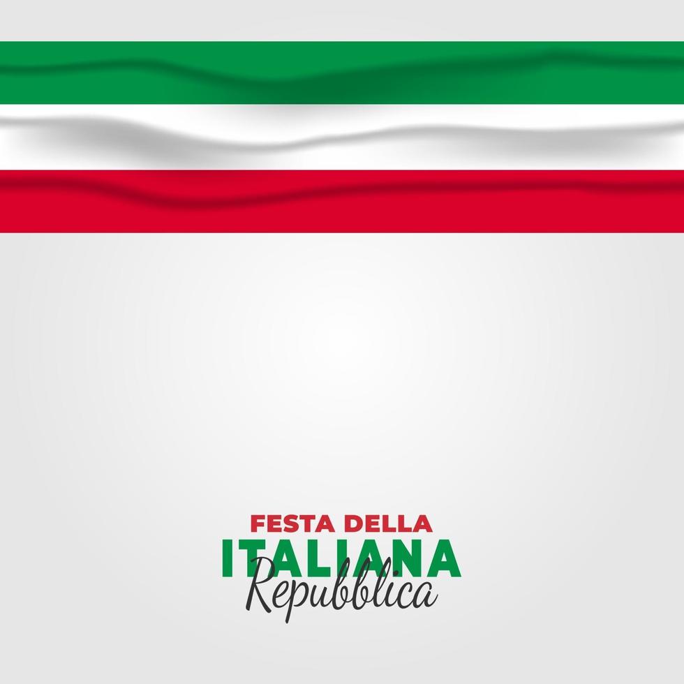 Plakat zum Tag der italienischen Republik vektor