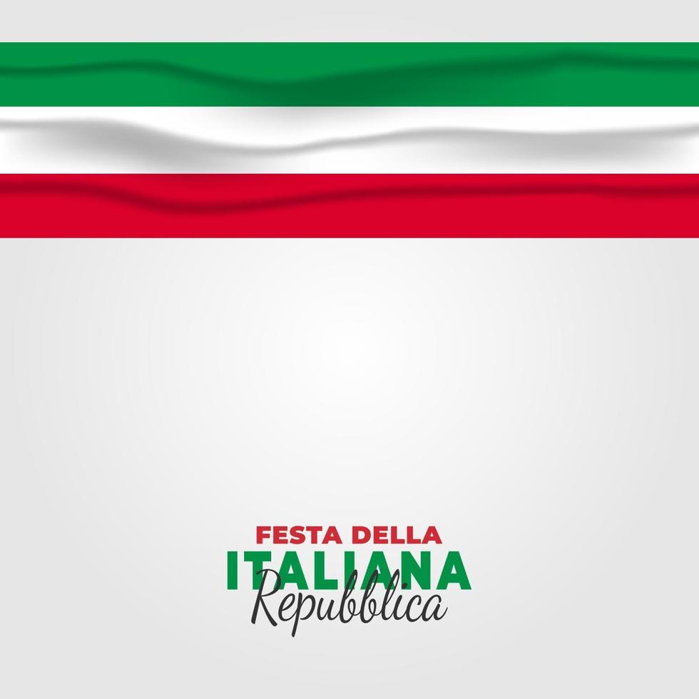 italiensk republik dag affisch vektor