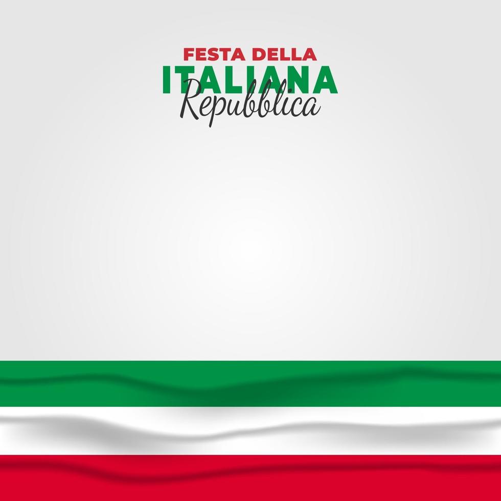 Plakat zum Tag der italienischen Republik vektor