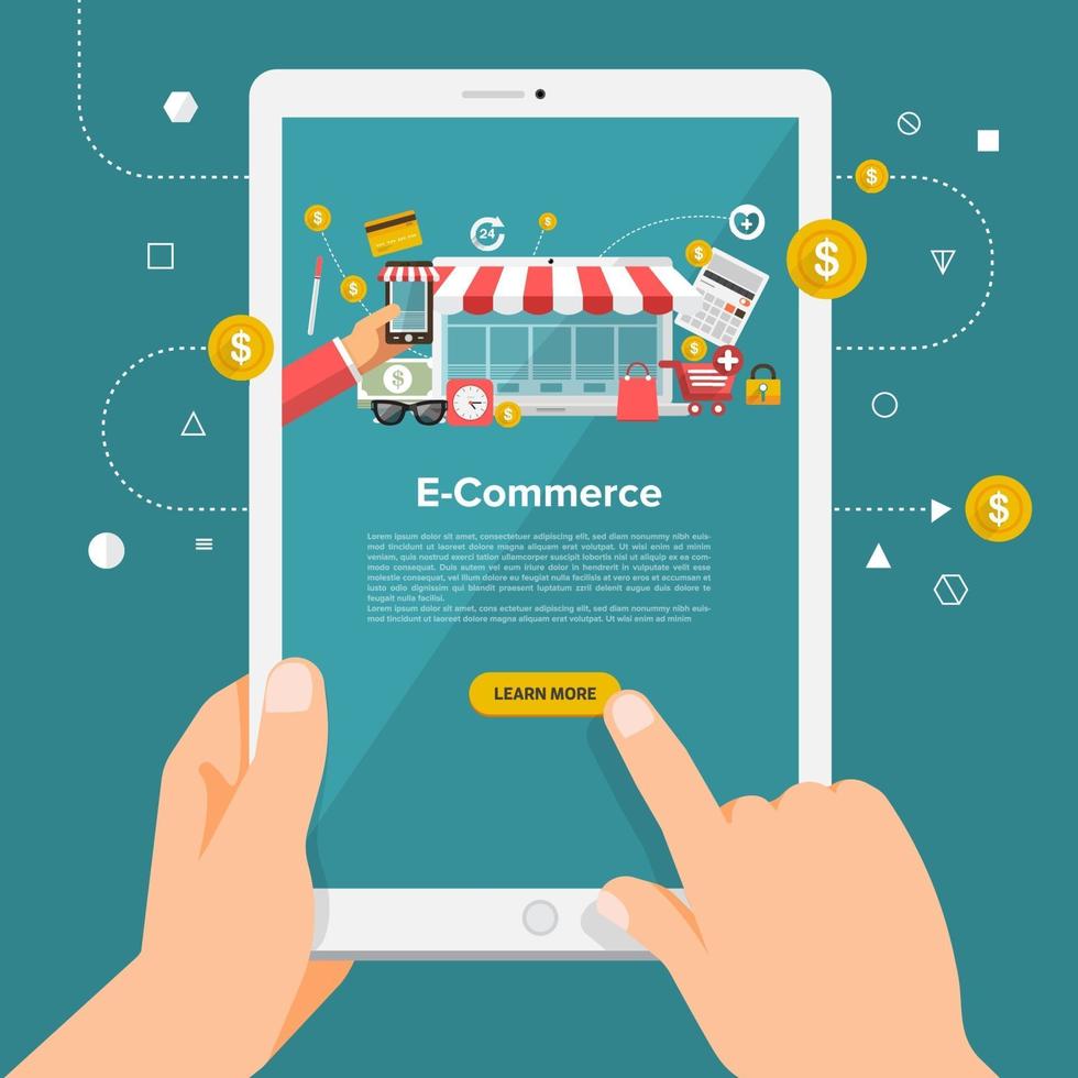 E-Commerce-Illustration für digitales Marketing vektor