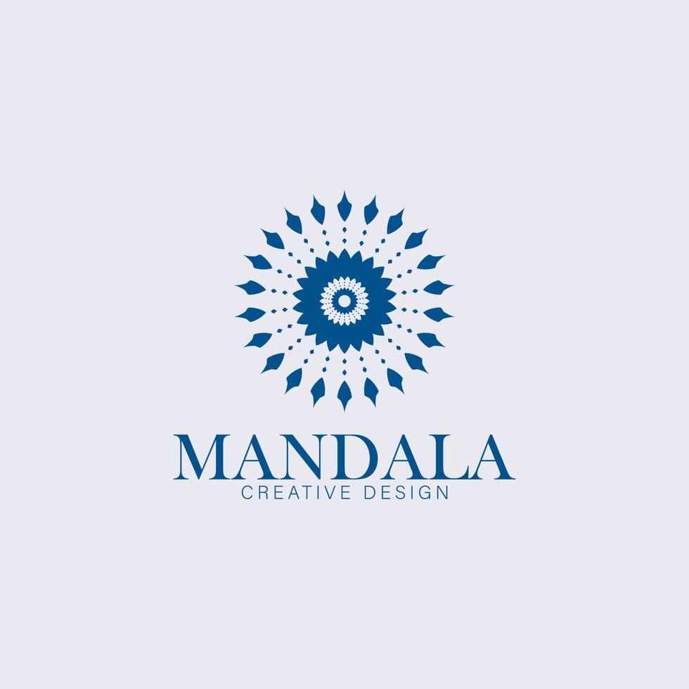 abstrakt geometrisch Mandala Ornament Logo Design, ethnisch Blume Motiv Insignien vektor