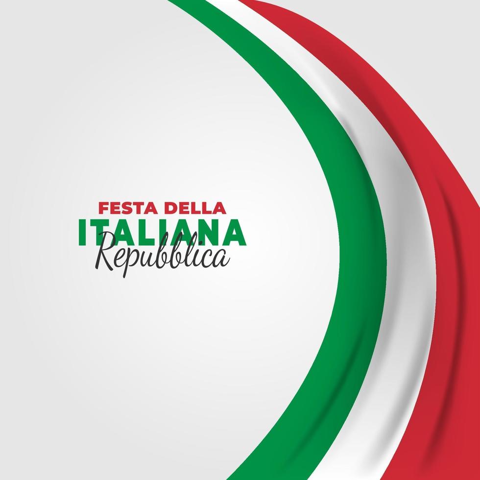 Plakat zum Tag der italienischen Republik vektor