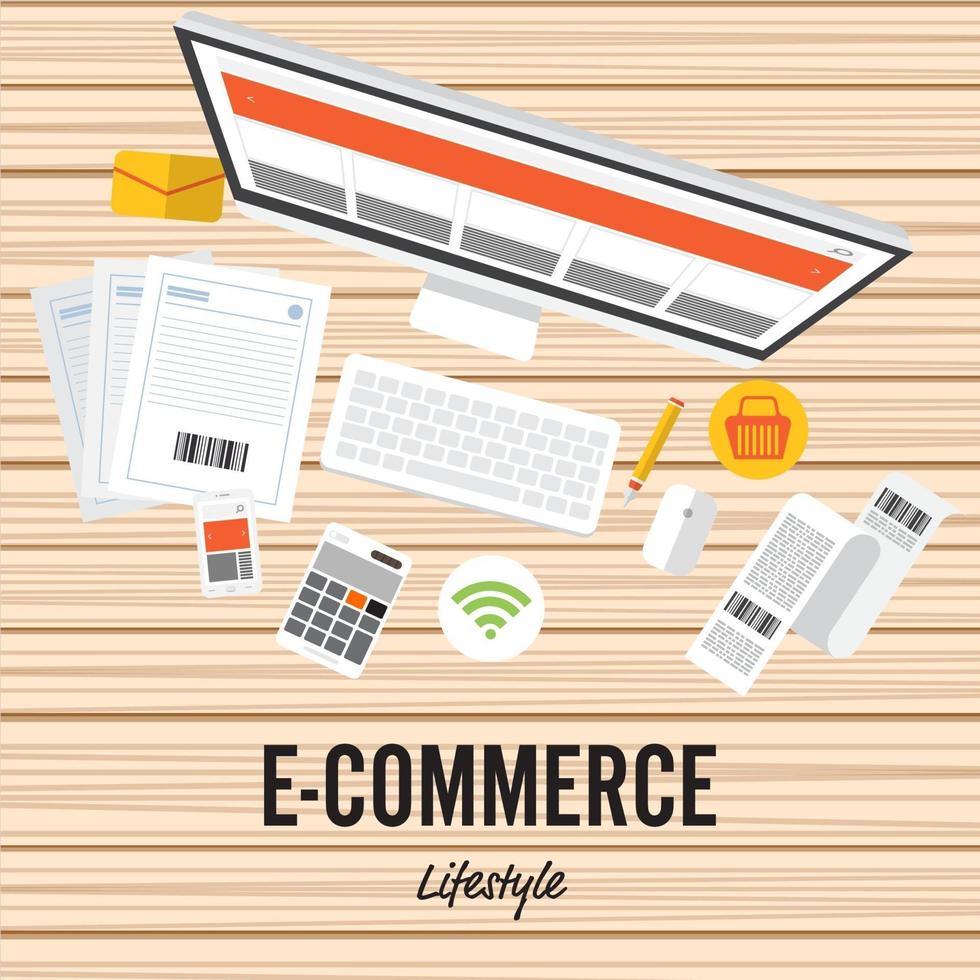 E-Commerce-Lifestyle-Element vektor