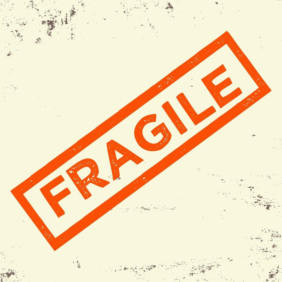 fragile Typografie für T-Shirt, Stempel, T-Shirt-Druck, Applikation, Modeslogan, Abzeichen, Etikettenkleidung, Jeans oder andere Druckprodukte. Vektorillustration vektor