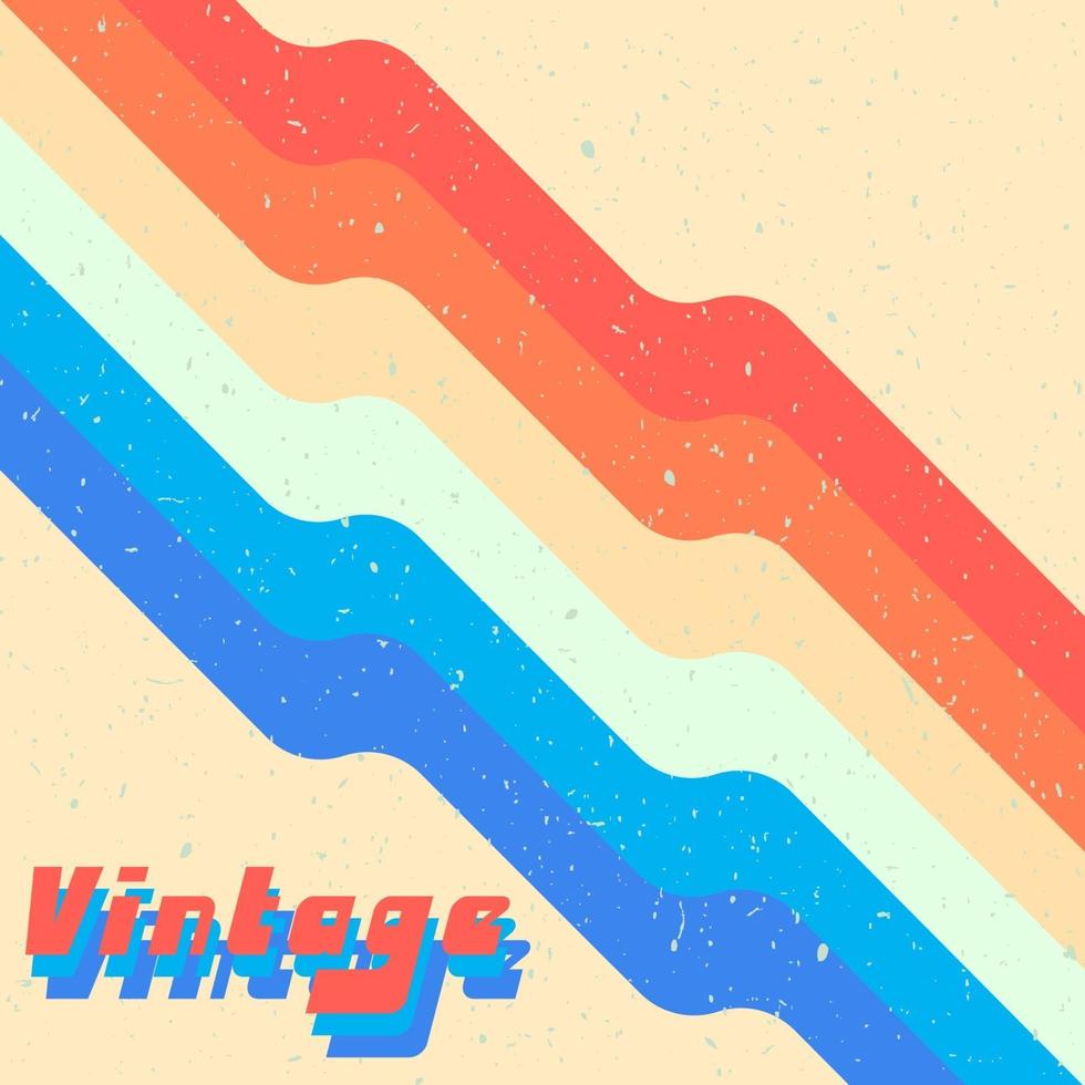 Retro Design Hintergrund mit Vintage Grunge Textur und Linien. Vektorillustration vektor