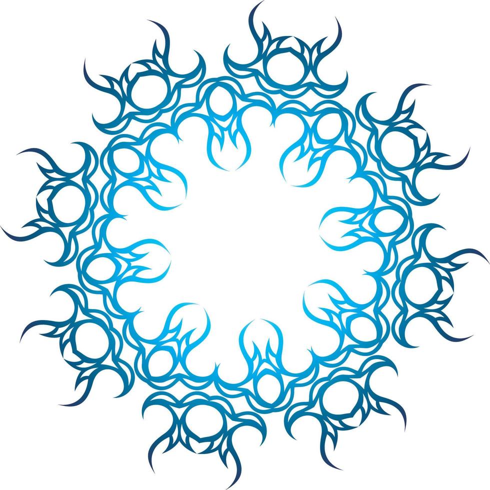 Vektor Bild von ein Stammes- kreisförmig Form. können Sein benutzt zum tätowieren Designs oder Stammes- Dekorationen