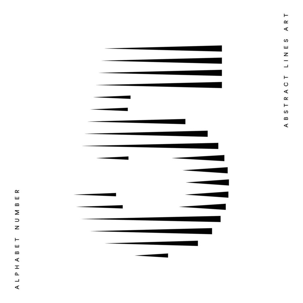 siffra fem 5 logotyp rader abstrakt modern konst vektor