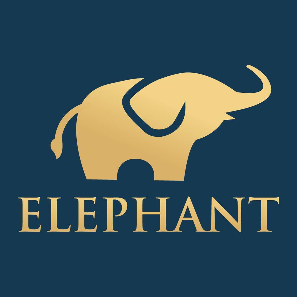 modern Vektor eben Design einfach minimalistisch Logo Vorlage von Elefant Maskottchen Charakter Vektor Sammlung zum Marke, Emblem, Etikett, Abzeichen.
