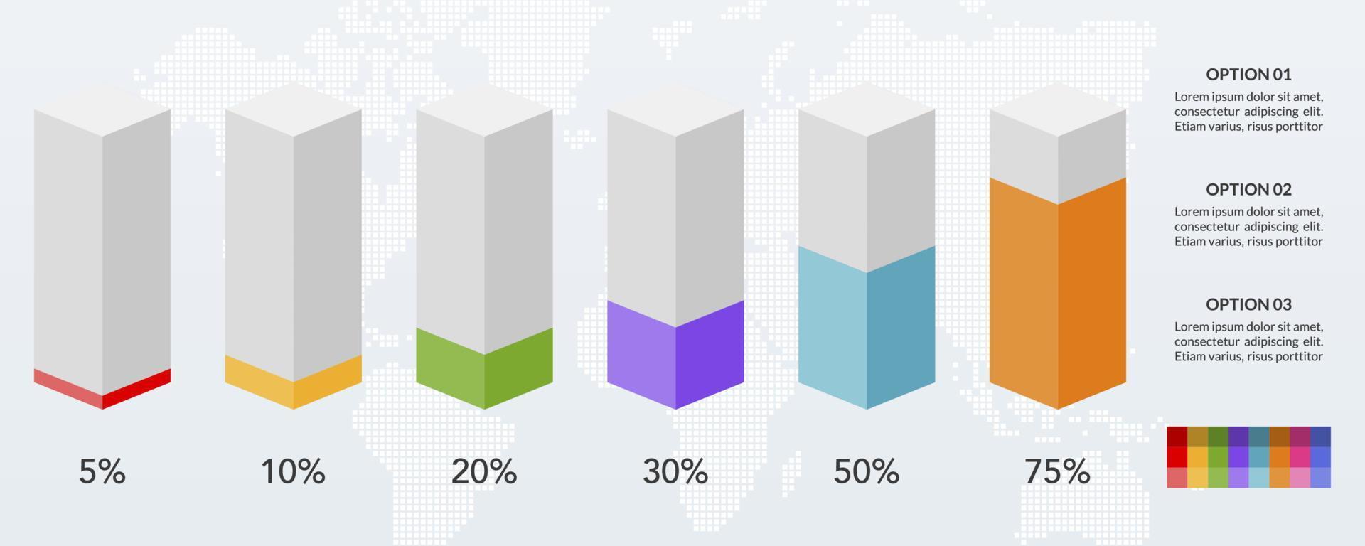 infographics design mall och ikoner med 6 alternativ eller 6 steg vektor