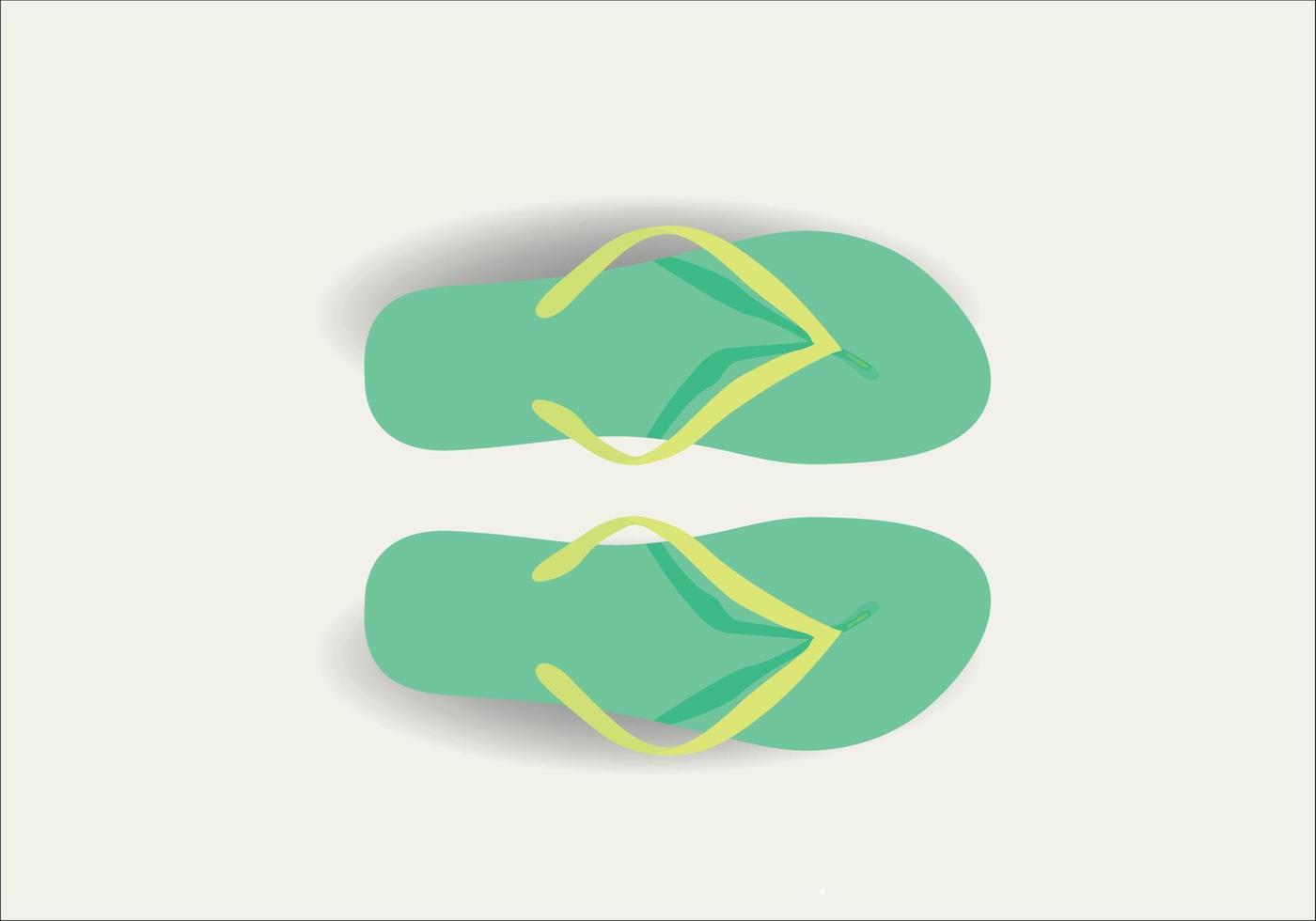 Flip Flops auf Weiß Hintergrund. Vektor Illustration im modisch eben Stil. Vektor Flip Flops Design zum Sommer.