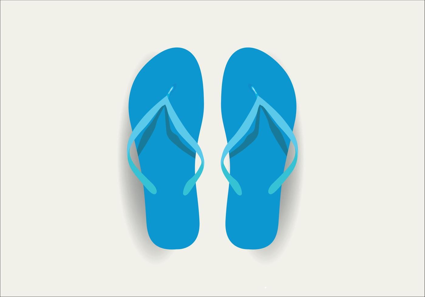 Flip Flops auf Weiß Hintergrund. Vektor Illustration im modisch eben Stil. Vektor Flip Flops Design zum Sommer.