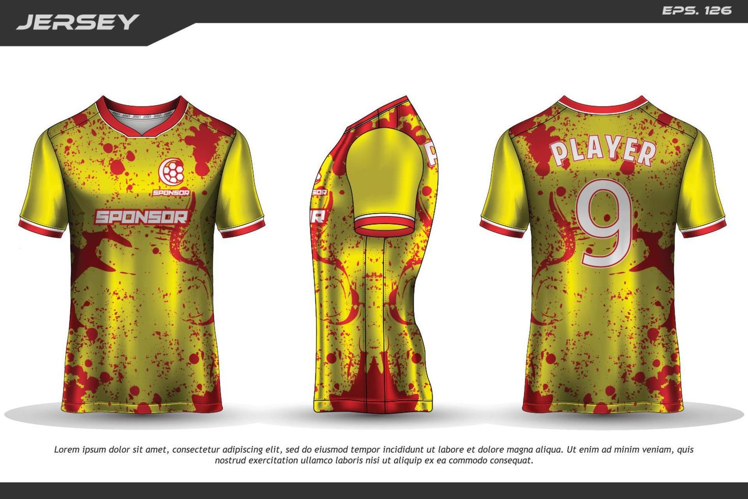 Trikot Design Sublimation T-Shirt Premium geometrisches Muster unglaubliche Vektorkollektion für Fußball Fußballrennen Radfahren Gaming Motocross Sport vektor