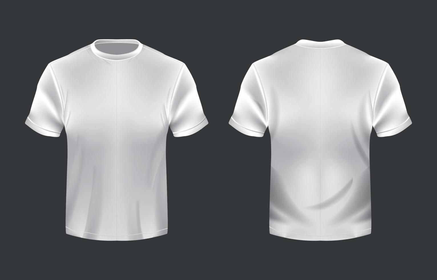 Weiß 3d T-Shirt Vorlage vektor