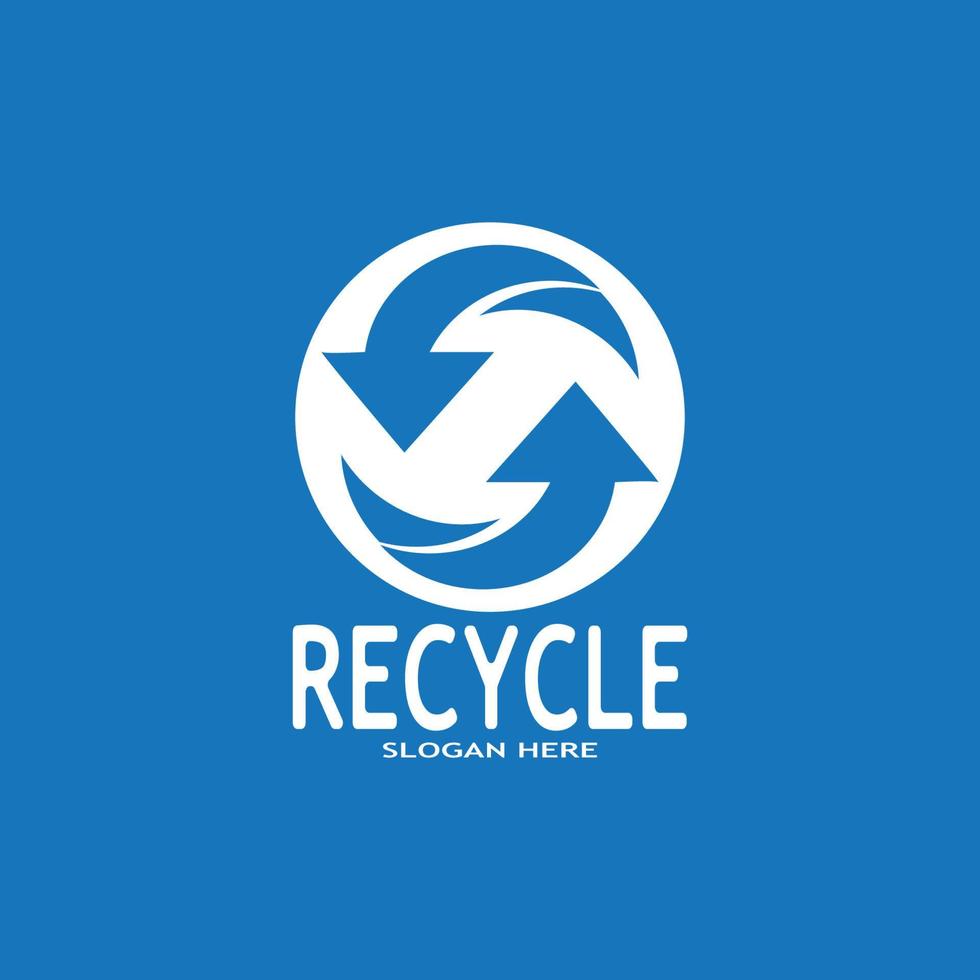 återvinna ikon - återvinning symbol återanvändning vektor grafik logotyp