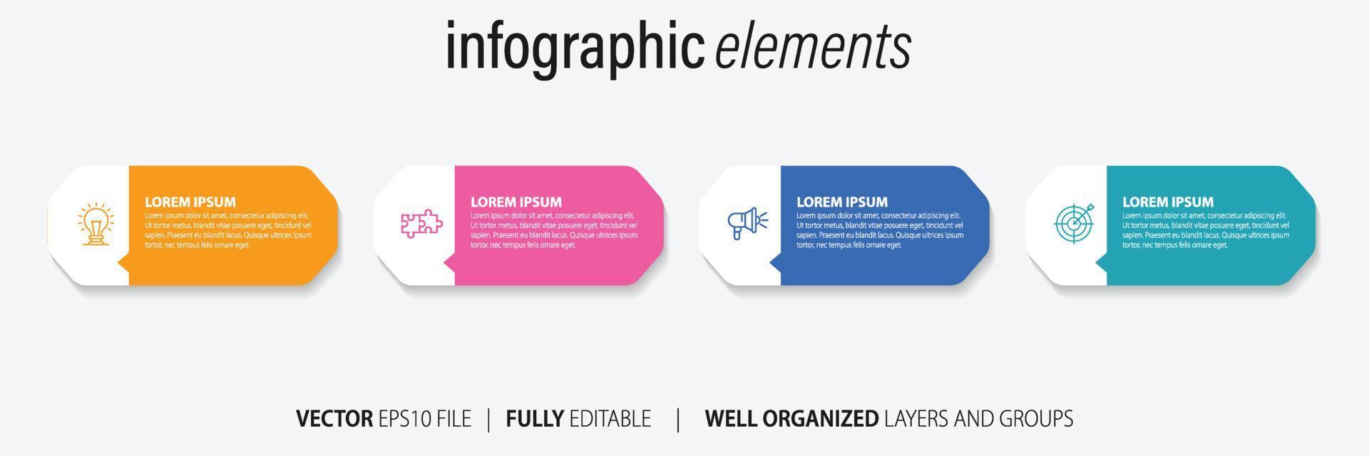 Geschäft Infografik mit modern Design Vektor. vektor