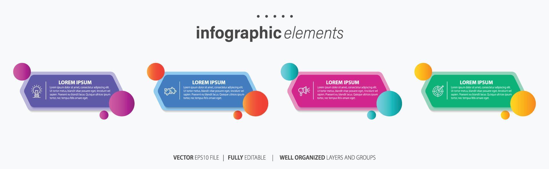 Vektor-Infografik-Vorlage vektor