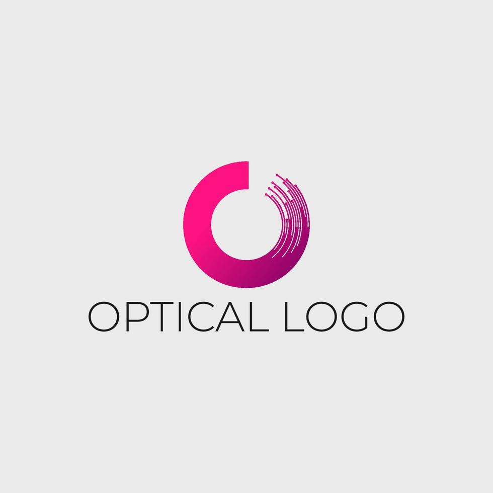 optisch Unternehmen Logo Design Konzept vektor