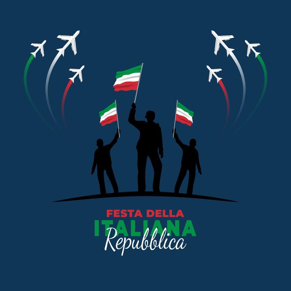 Vektorillustration von festa della repubblica italiana Plakat vektor