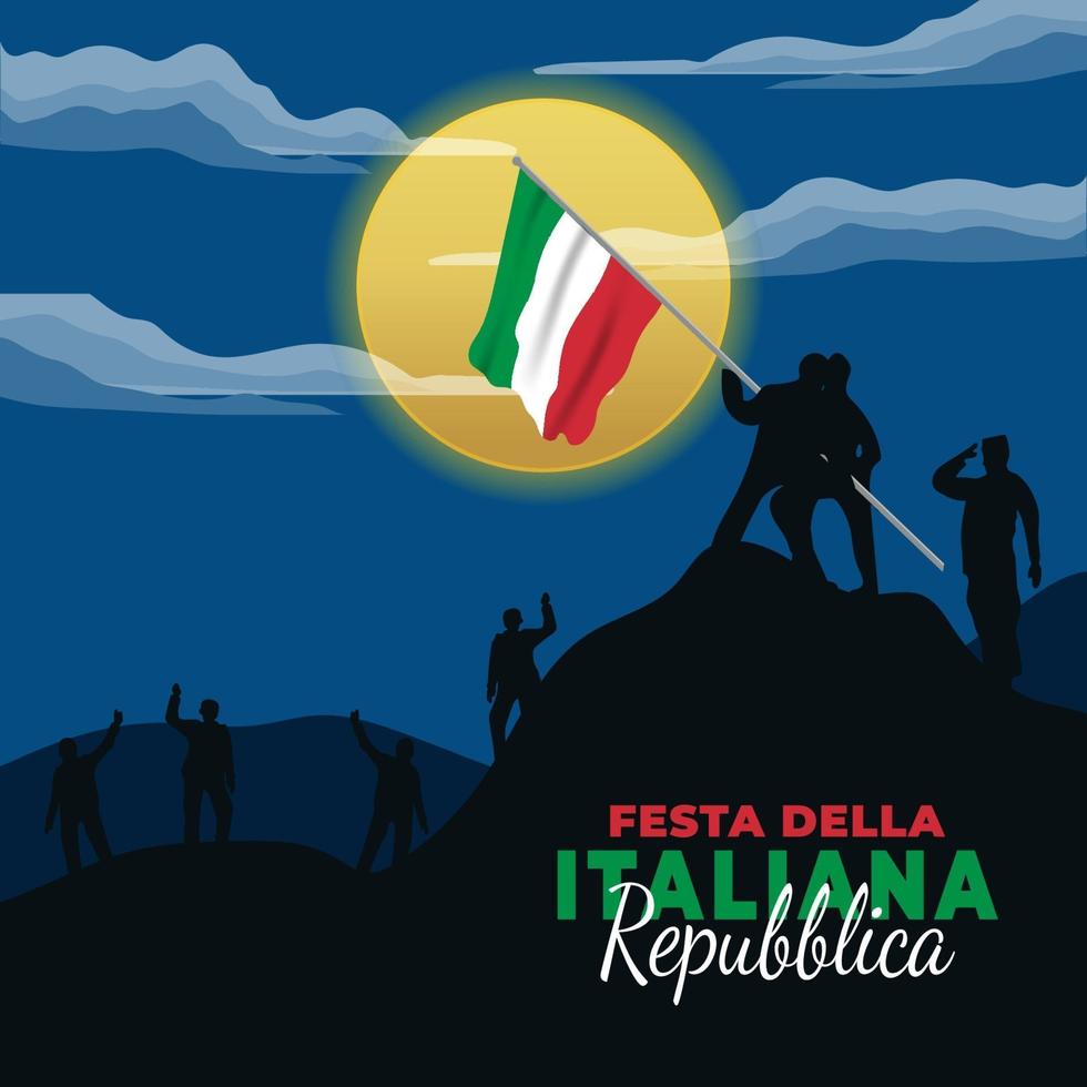 Vektorillustration von festa della repubblica italiana Plakat vektor