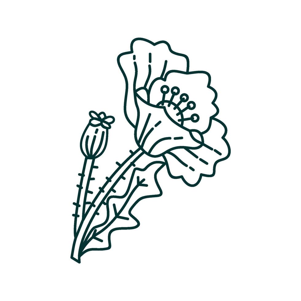 blomma blad illustration designmall vektor