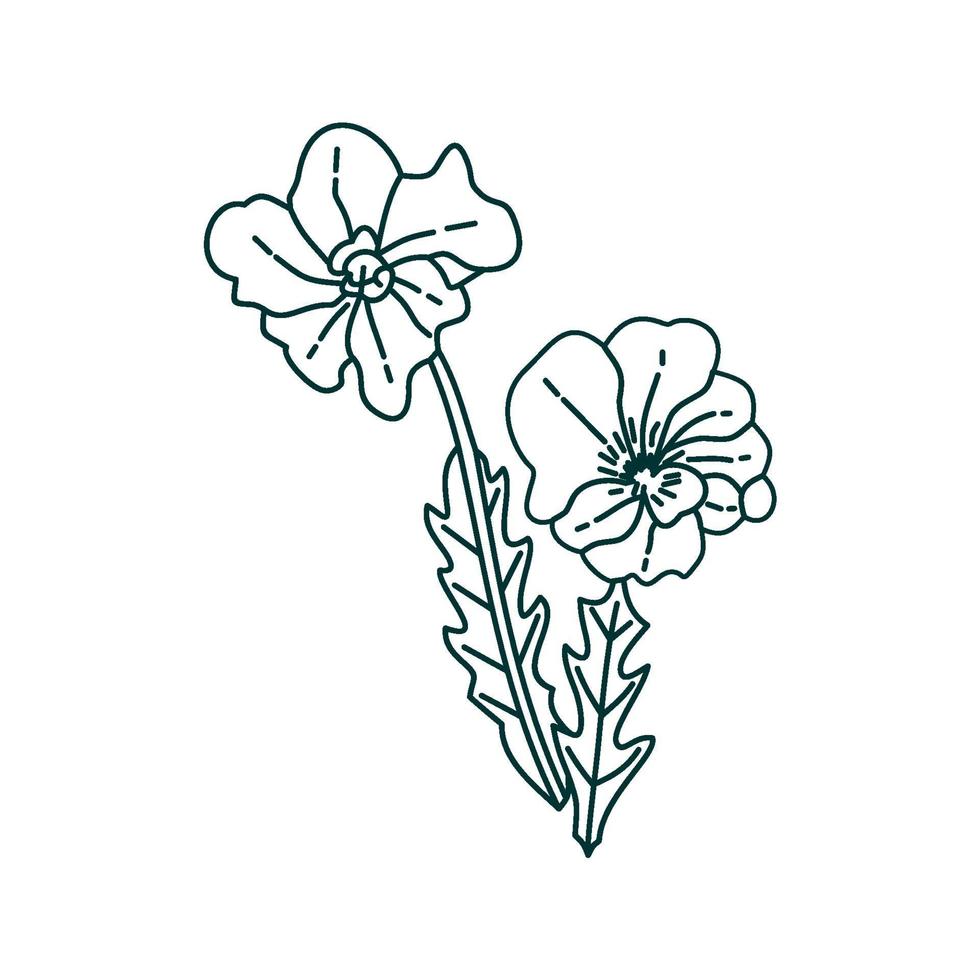 blomma blad illustration designmall vektor