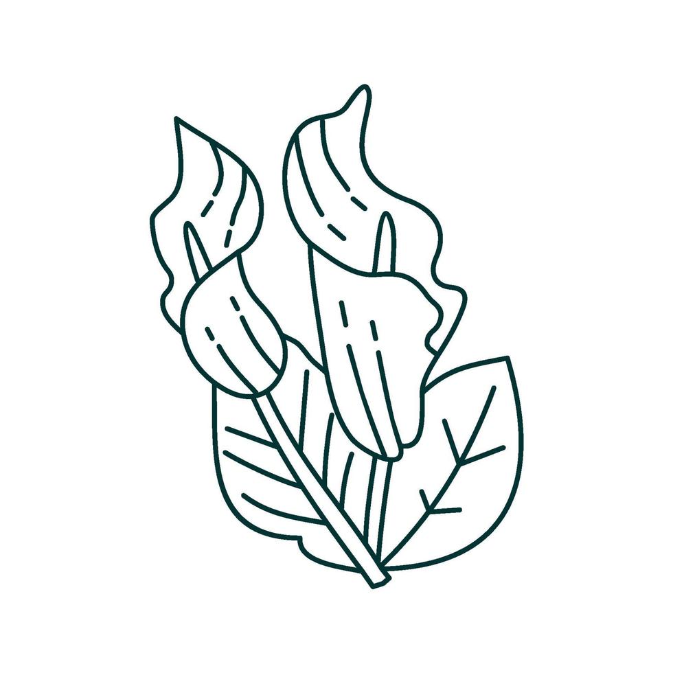 blomma blad illustration designmall vektor