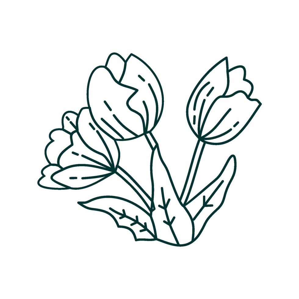 blomma blad illustration designmall vektor