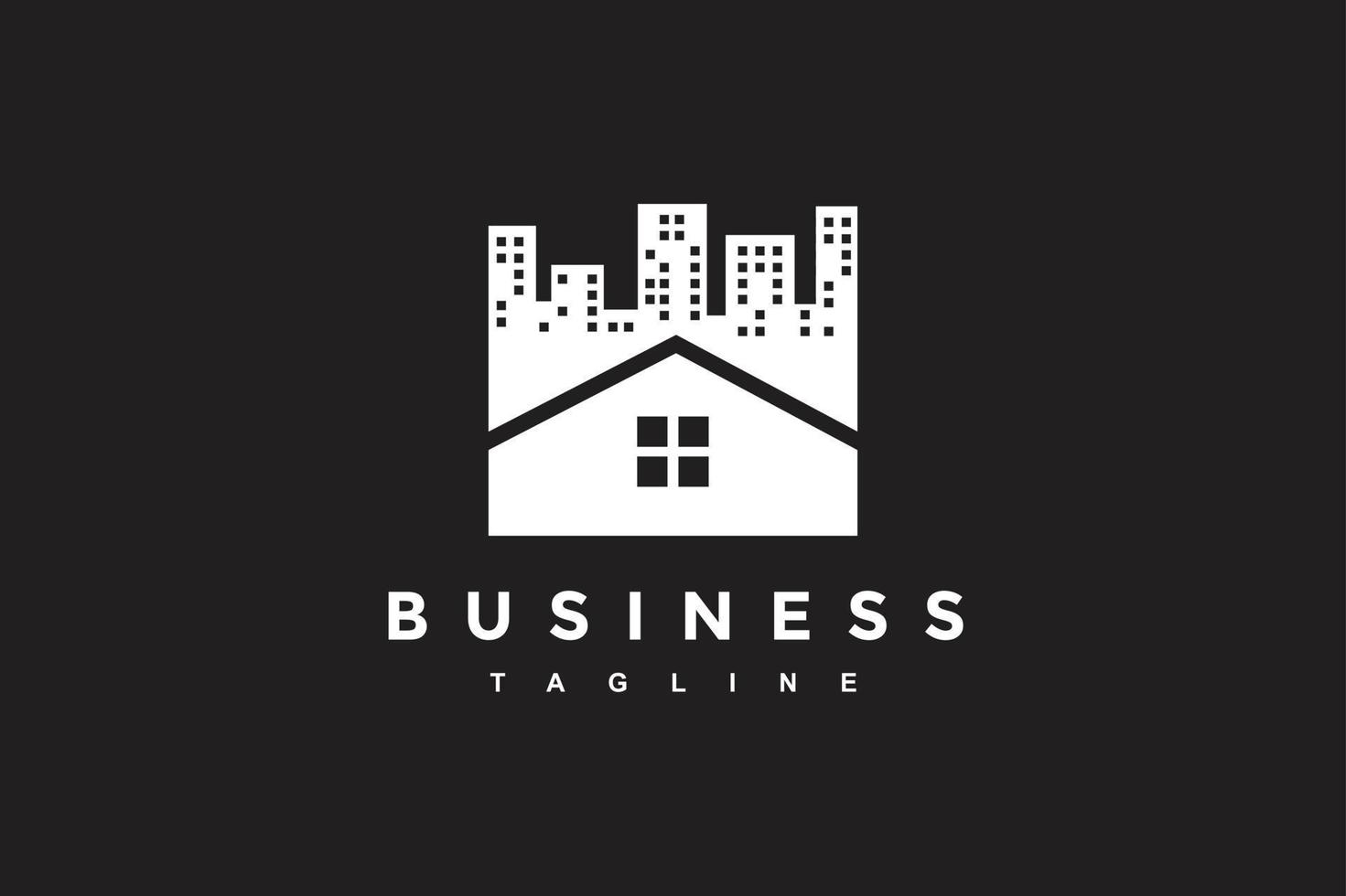 Zuhause und Stadt Gebäude Logo vektor