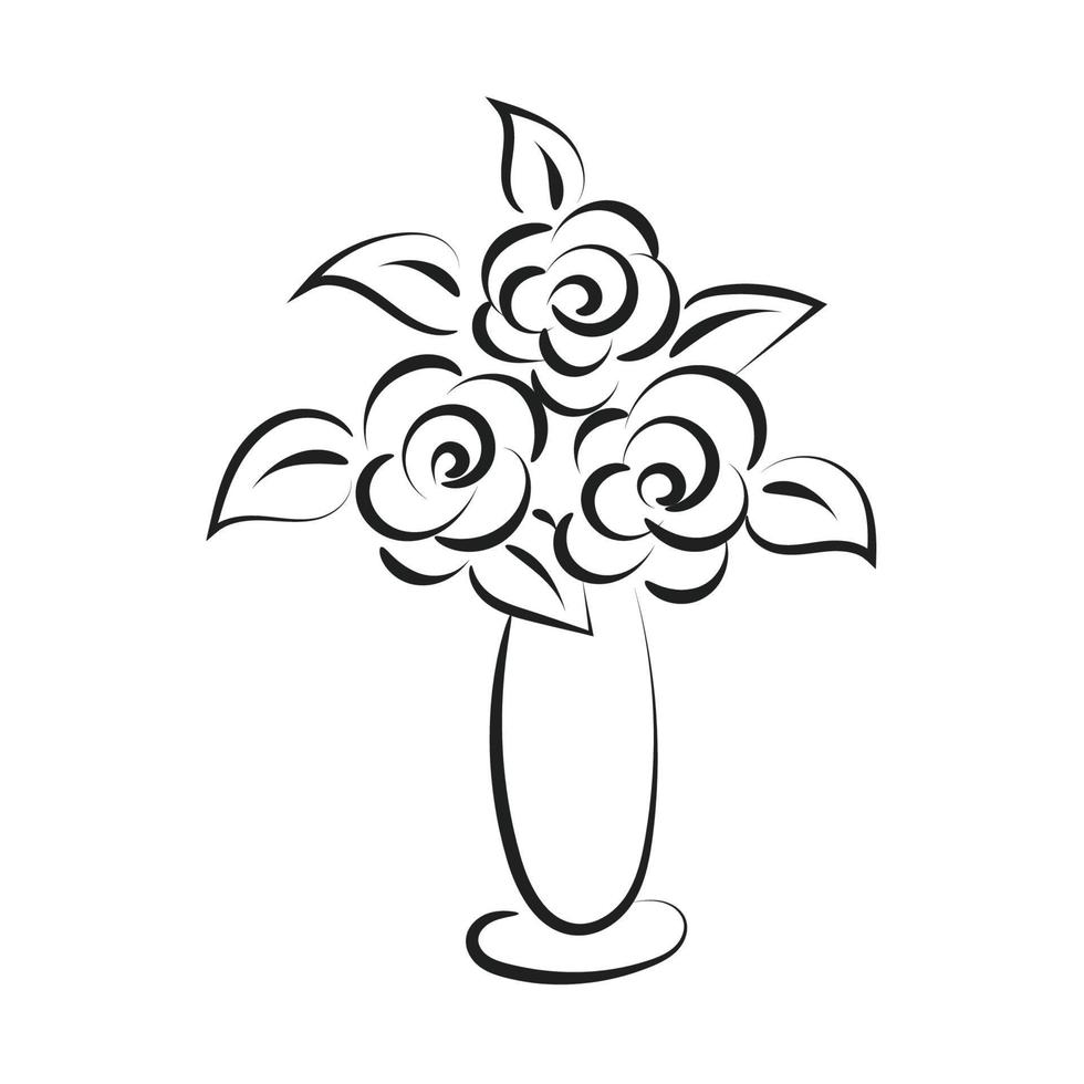 vår blommor pott. hand dragen färg trädgård blommor för skriva ut eller använda sig av som affisch, kort, flygblad eller t skjorta vektor